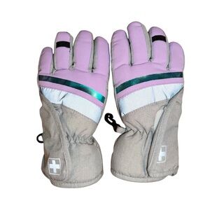 Swiss Tech Kids Gloves - Purple and Gray